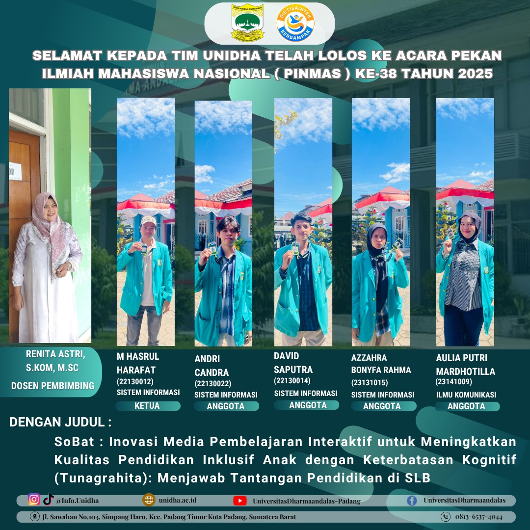 Tim PKM Sobat Prodi Sistem Informasi Unidha Lolos PIMNAS 2025 di Makassar
